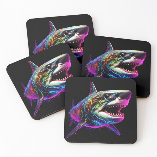 Item preview, Shark Neon Art 4 designed and sold by AstroRisq.
