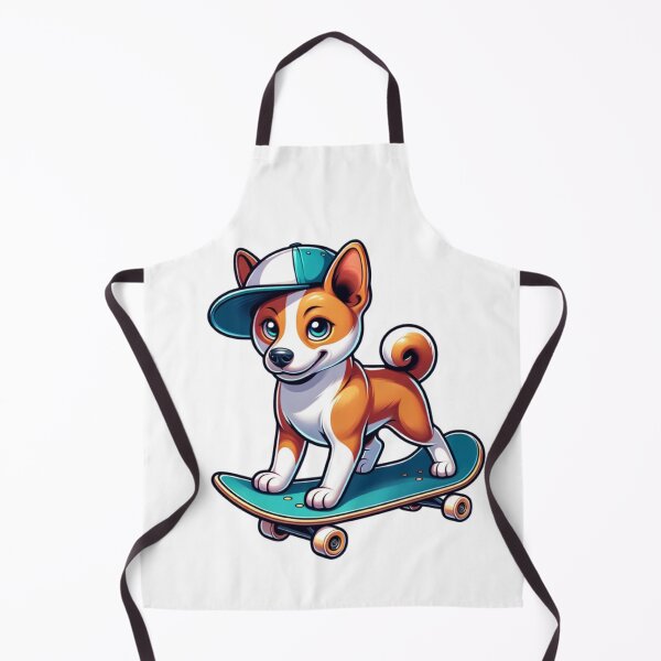 Item preview, Basenji Skateboarder designed and sold by TheAnimalZ00.