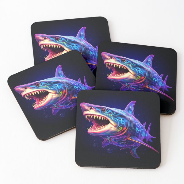 Item preview, Shark Neon Art 6 designed and sold by AstroRisq.