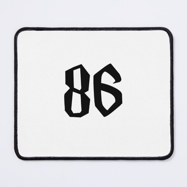 Item preview, 86, eighty six, black, Harry P designed and sold by Numbers-Art.
