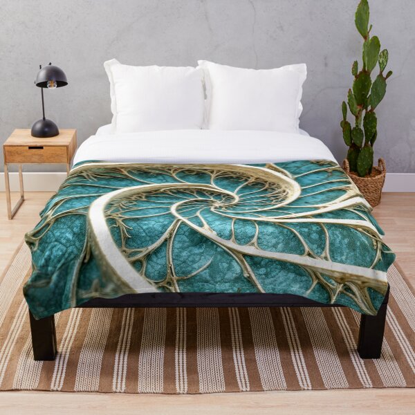 Item preview, Diseño en espiral verde azulado y dorado. designed and sold by leftylee.