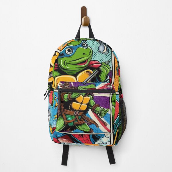 Item preview, Pop Art Fighting Turtles and a Dirty Spider Retro Clipart Drawing designed and sold by Wolvescreate.