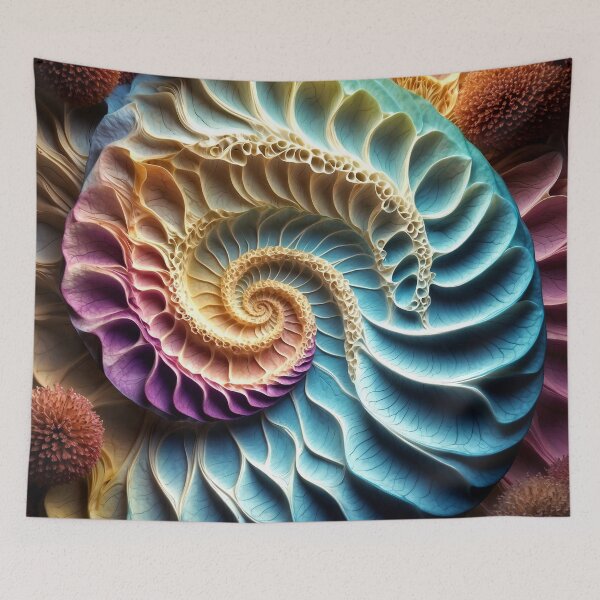 Artikelvorschau, Bunte Fibonacci-Spirale entworfen und verkauft von leftylee.