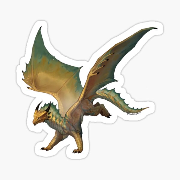 Artikel-Vorschau von dnd bronzener Drache, designt und verkauft von chaoticcaprisun.