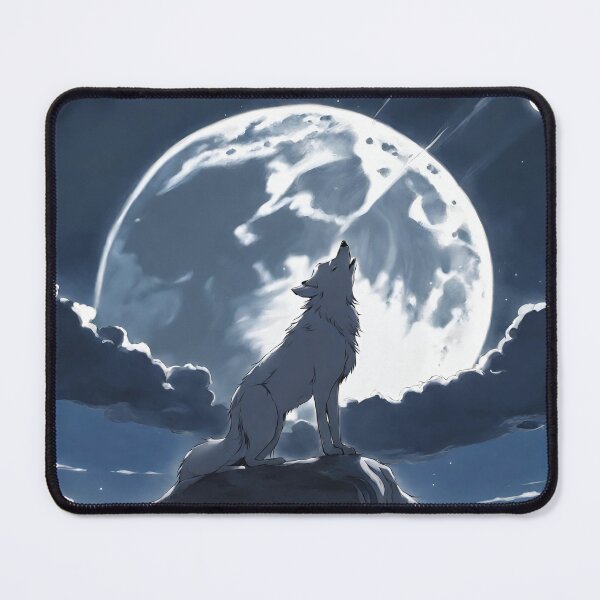 Item preview, Wolf with Moon anime style designed and sold by FotoAndyCR.