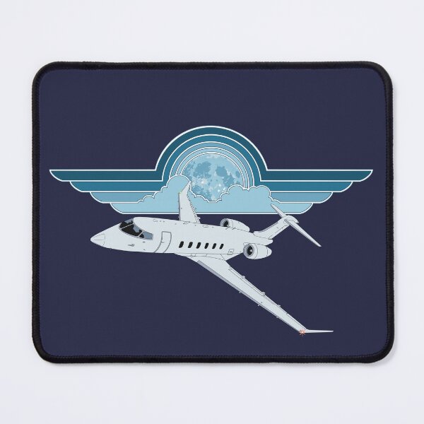 Item preview, Bombardier Challenger 350 Jet Full Moon Pilot Wings Retro Aviation Design designed and sold by skye-studio.