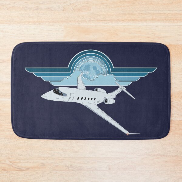 Item preview, Bombardier Challenger 350 Jet Full Moon Pilot Wings Retro Aviation Design designed and sold by skye-studio.