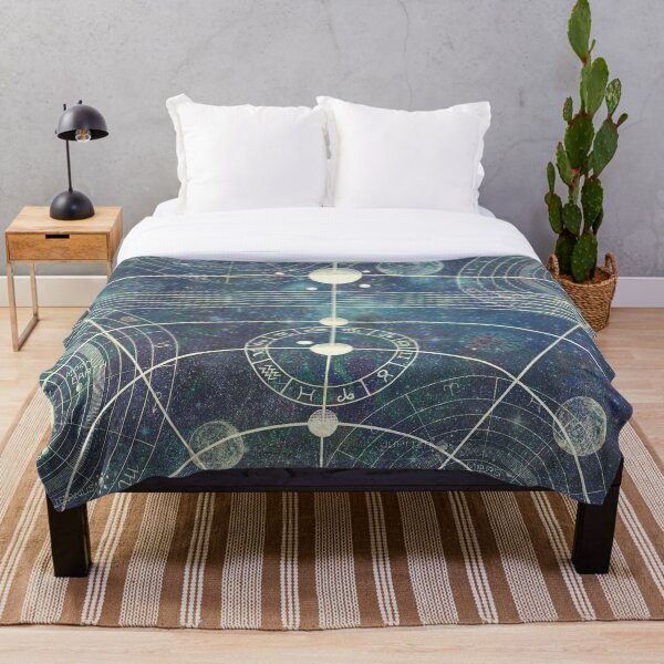 Aperçu de l'œuvre Modèle de constellation d'horoscope d'astrologie de sorcière du zodiaque étoilé bleu et blanc créée et vendue par Shloo.
