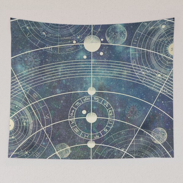 Item preview, Blue & White Starry Zodiac Witchy Astrology Horoscope Constellation Pattern   designed and sold by Shloo.