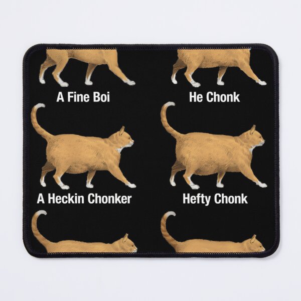 Item preview, Feline Conk Chart, Funny Chonk Cat Meme  designed and sold by AnnabellRueden.