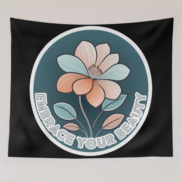 Item preview, Embrace Your Beauty - Floral Inspiration Artwork designed and sold by AmvaDesigns.