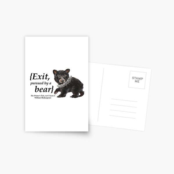 Exit, Pursued by a Bear Postcard