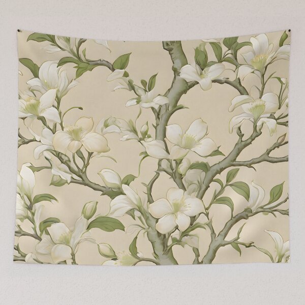 Item preview, Ethereal Blossoms on Beige designed and sold by MrKATORSKI.