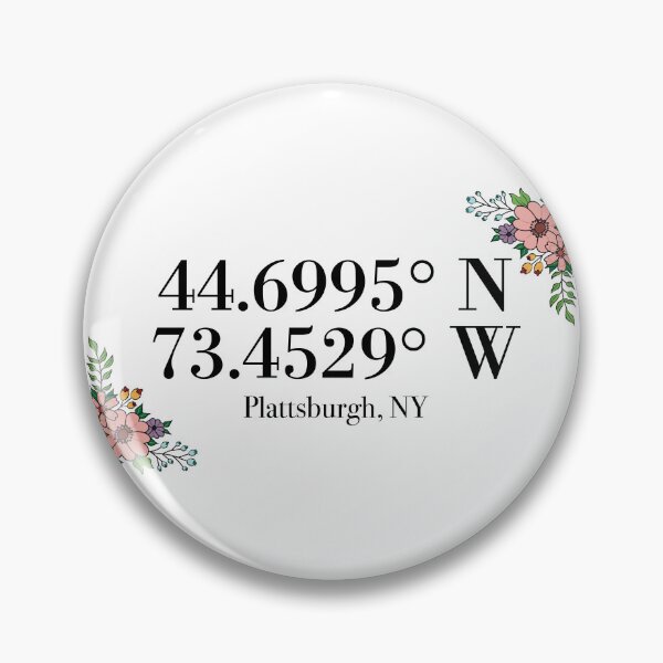 Item preview, Plattsburgh, NY Coordinates designed and sold by mynameisliana.