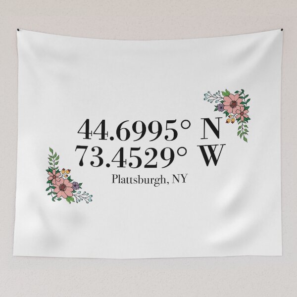 Item preview, Plattsburgh, NY Coordinates designed and sold by mynameisliana.