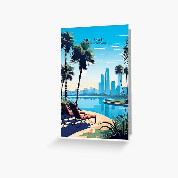 Item preview, Abu Dhabi Oasis: UAE - Travel Illustration designed and sold by NeuralVibe.