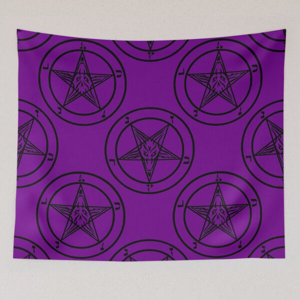 Item preview, purple baphomet pentagram halloween designed and sold by Gossip Rag.