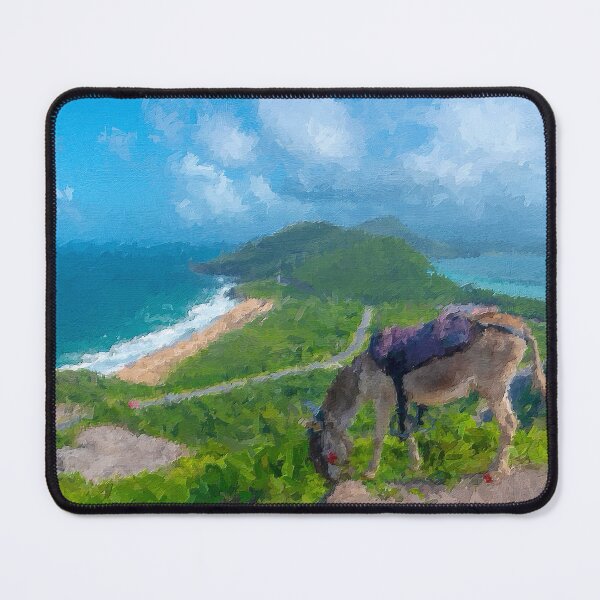 Item preview, Donkey at Timothy Hill Overlook in St. Kitts Oil Painting designed and sold by jrtwynam.