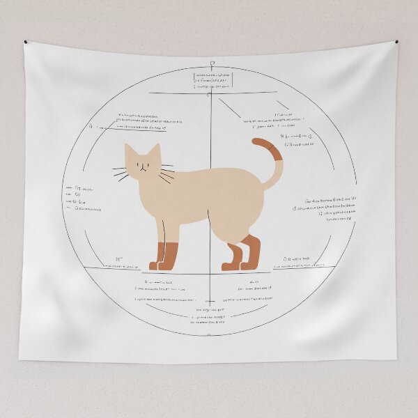 Item preview, Geometric Cat Funny Cat Scheme designed and sold by CyberArtistOne.