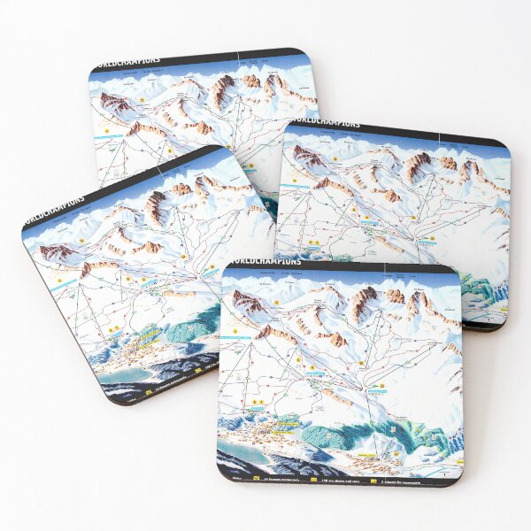 Item preview, St. Moritz Corviglia Ski Area Map with Piste Names designed and sold by fungus50.