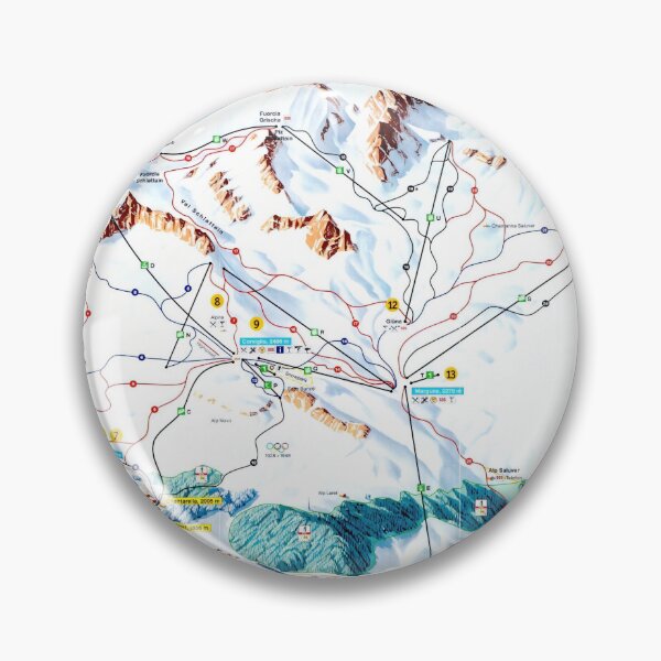 Item preview, St. Moritz Corviglia Ski Area Map with Piste Names designed and sold by fungus50.