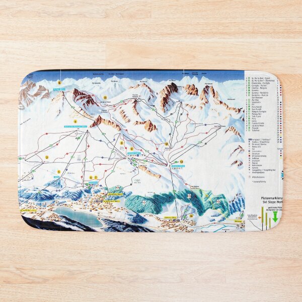 Item preview, St. Moritz Corviglia Ski Area Map with Piste Names designed and sold by fungus50.