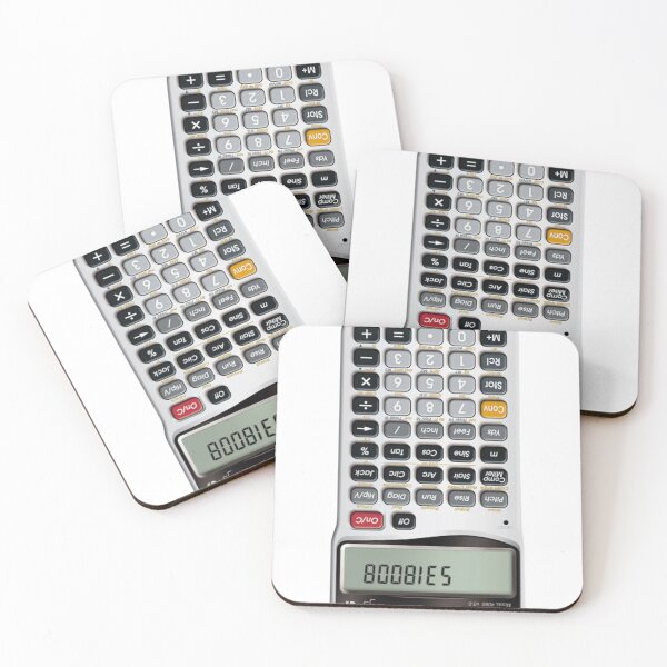 Item preview, Old School Calculator Joke Boobies Graphic Funny Humor Maths Science designed and sold by socialarmour.