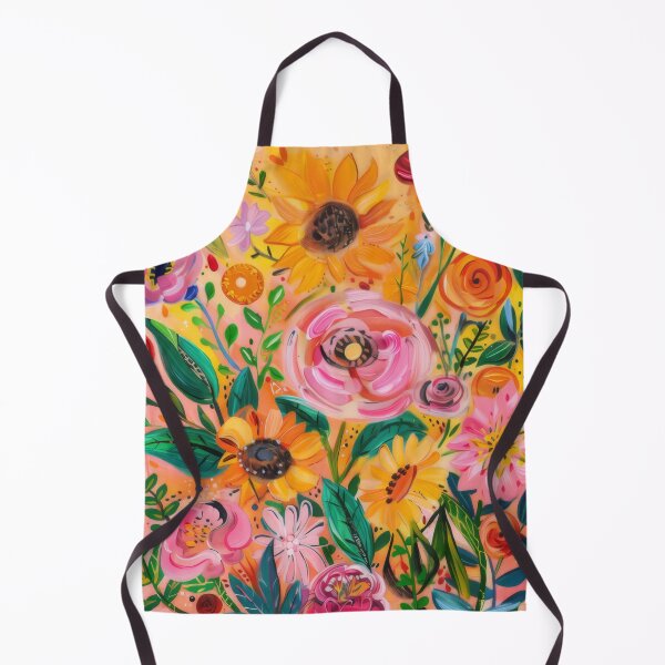 Item preview, Bright cheerful floral arrangement - warm yellow, orange and pink designed and sold by PrettyPinkSkies.