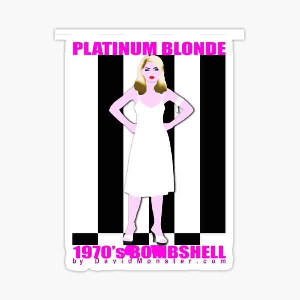 70's Platinum Blonde Punky Bombshell. Sticker