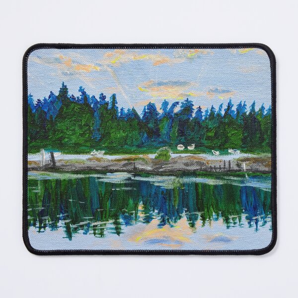 Item preview, Where I go to reflect, PNW painting designed and sold by Joyful Chaos Art.