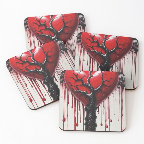 Item preview, Love Bleeding Heart Dark Tree of Life Red Blood designed and sold by socialarmour.