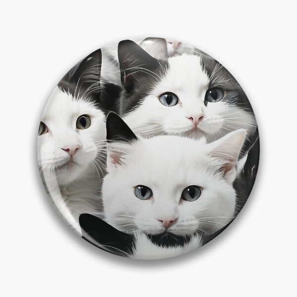 Item preview, tiny white kitten face seamless pattern designed and sold by optimusprime39.
