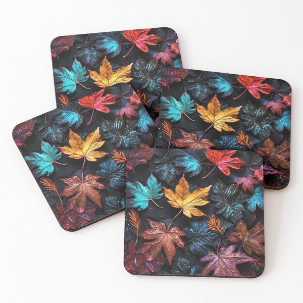 Item preview, colourful leaf pattern designed and sold by optimusprime39.