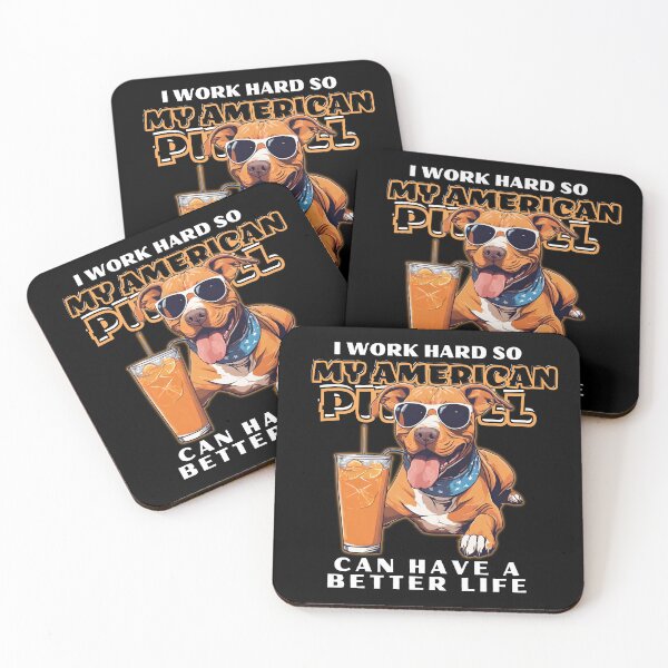 Item preview, Funny for American Pitbull Lovers " I work hard do my american pitbull can have a better life"  designed and sold by GoodyPaws.