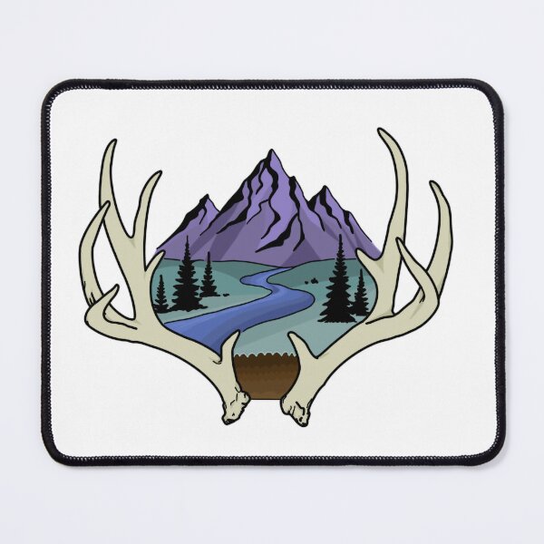 Item preview, Antler Mountainscape designed and sold by Mackenzie "Kenzie" Janveaux.