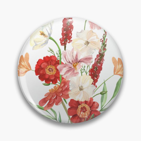 Item preview, Flower Bouquet Natural Wildflowers Red designed and sold by socialarmour.