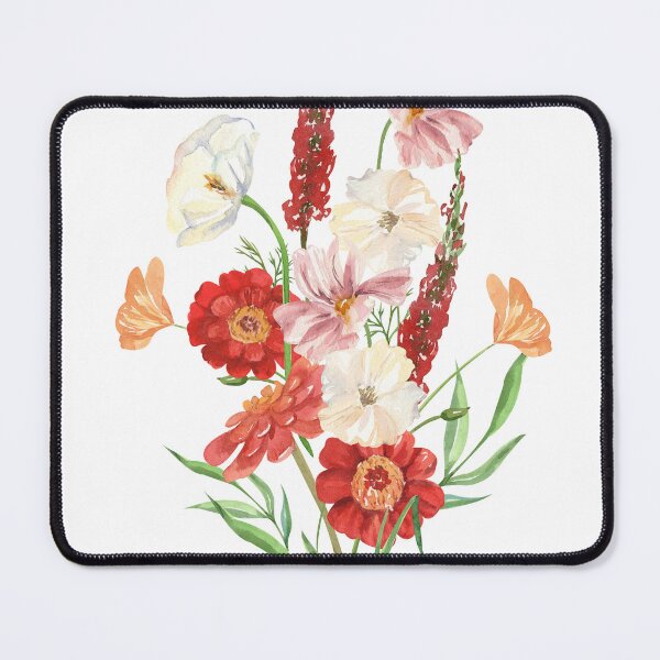 Item preview, Flower Bouquet Natural Wildflowers Red designed and sold by socialarmour.