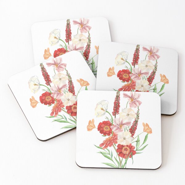 Item preview, Flower Bouquet Natural Wildflowers Red designed and sold by socialarmour.