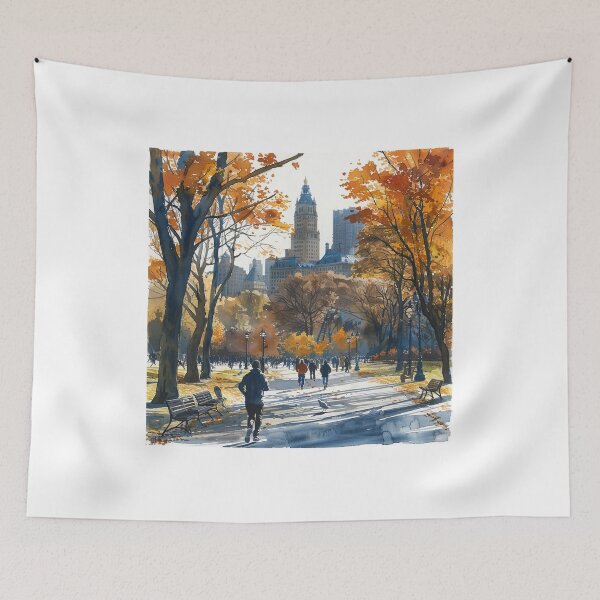 Item preview, Morning Joggers and Walkers | Fitness-Inspired Art Print for Running Enthusiasts designed and sold by Mr-whiteBG.