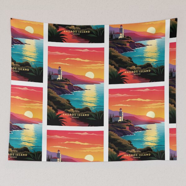 Item preview, Andros Island: Aegean Essence in Art designed and sold by NeuralVibe.