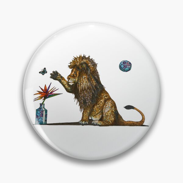 Item preview, Lion with Strelitzia, butterfly and shweshwe patterns designed and sold by Every-wen.
