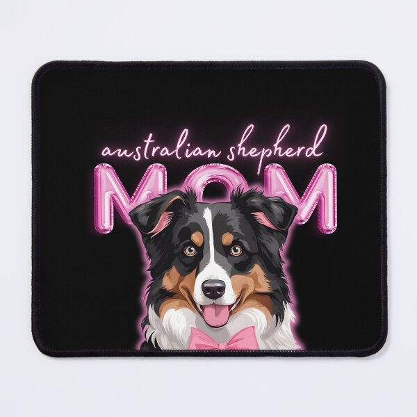 Item preview, Pink Dog Mom Australian Shepherd Shepherd Dog with Pink Bow designed and sold by GoodyPaws.