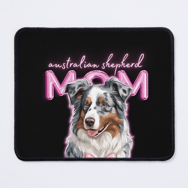 Item preview, Pink Dog Mom Australian Shepherd Shepherd Dog with Pink Bow designed and sold by GoodyPaws.