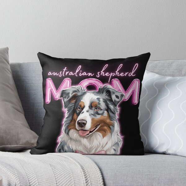 Item preview, Pink Dog Mom Australian Shepherd Shepherd Dog with Pink Bow  designed and sold by GoodyPaws.