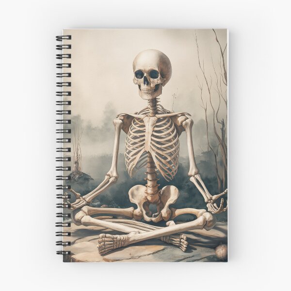 Item preview, meditating skeleton designed and sold by ururuty.