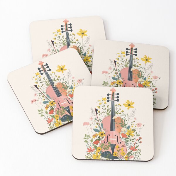 Item preview, Floral violin designed and sold by AnnDart.