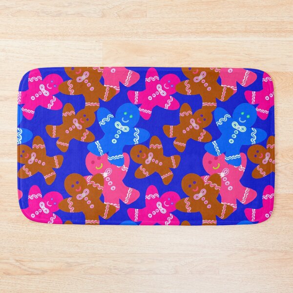 Item preview, Gingerbread Men on Blue Background designed and sold by Victoria Rose.