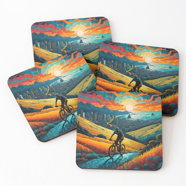 Item preview, Cityscape Majesty: MTB Rider’s Vista designed and sold by GrizzlyCollective.