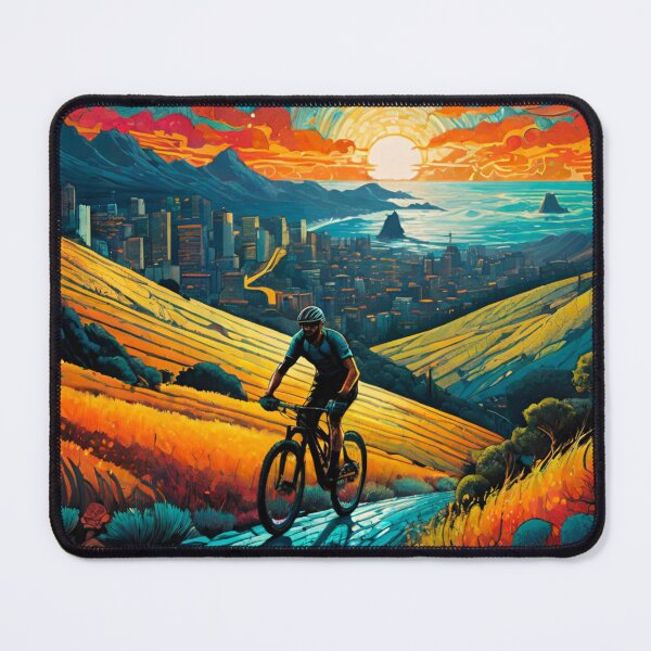 Item preview, Cityscape Majesty: MTB Rider’s Vista designed and sold by GrizzlyCollective.
