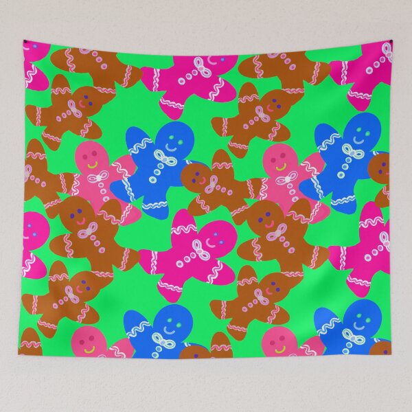 Item preview,  Colorful Christmas Cookies Green Background / Repeating Pattern designed and sold by Victoria Rose.